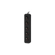 Lanberg Cable Power Strip, 5X French Outlets Quality-Grade Copper, 3 m | PS0-05E-0300-BK