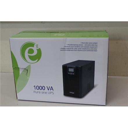 Taastatud. Energenie EG-UPS-PS1000-01 1000VA pure sine wave UPS, LCD display, USB, Must | EnerGenie Pure sine wave UPS with LCD display and USB | EG-UPS-PS1000-01 | 1000 VA | 800 W | DAMAGED PACKAGING