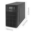 Qoltec UPS 3kVA, 3000W, PF 1.0 LCD, EPO, USB, On line