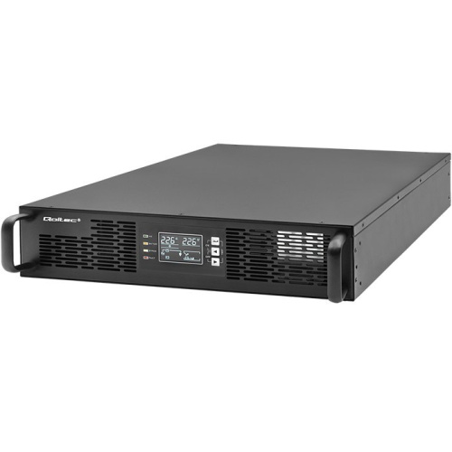 Qoltec Uninterruptible Power Supply (UPS) for RACK | 2.4kVA | 2400W | Power Factor 1.0 | LCD | EPO | USB | Online