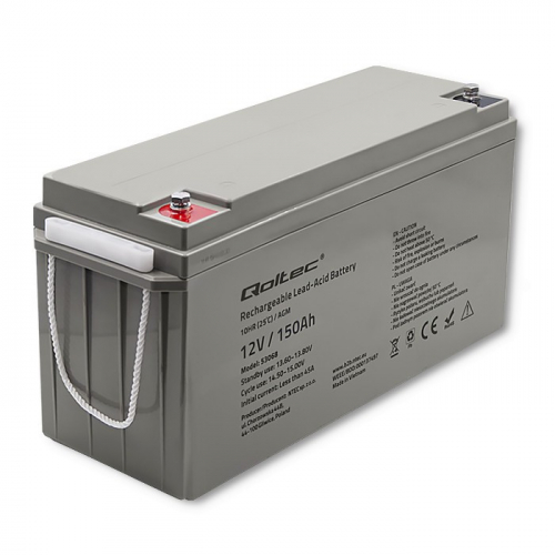 Qoltec AGM battery 12V 150Ah, max. 2250A