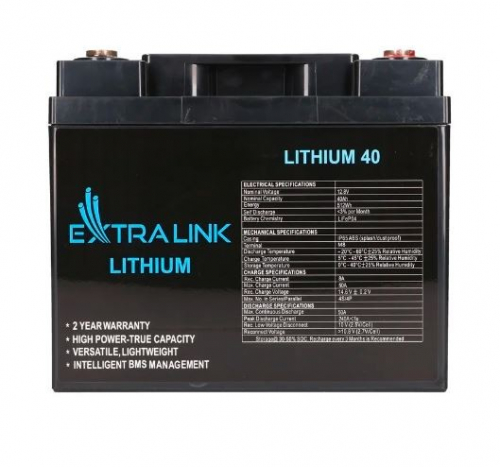 Extralink Battery LiFePO4 40AH 12.8V BMS EX.30431