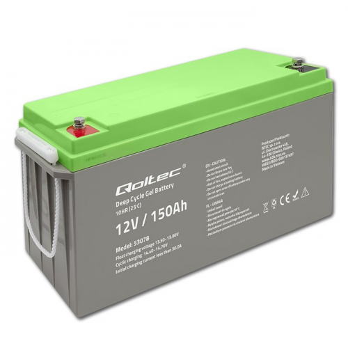 Qoltec Deep Cycle gel battery 12V, 150Ah