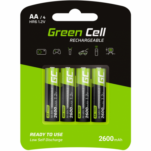 Green Cell Akku 4xAA HR6 2600mAh