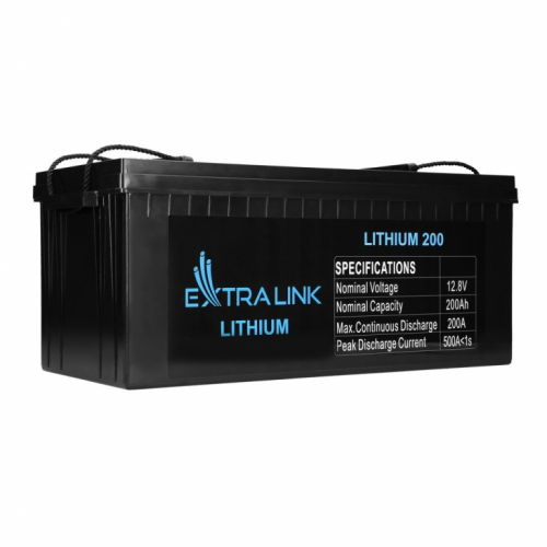 Extralink LiFePO4 200AH | Accumulator | 12.8V, BMS