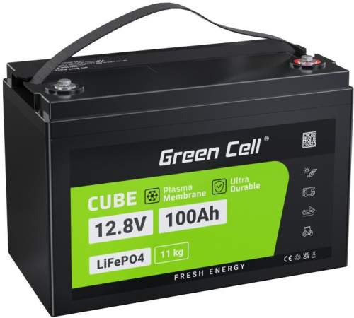 LITHIUM IRON Phosphate LiFePO4 BATTERY Green Cell 12V 100Ah