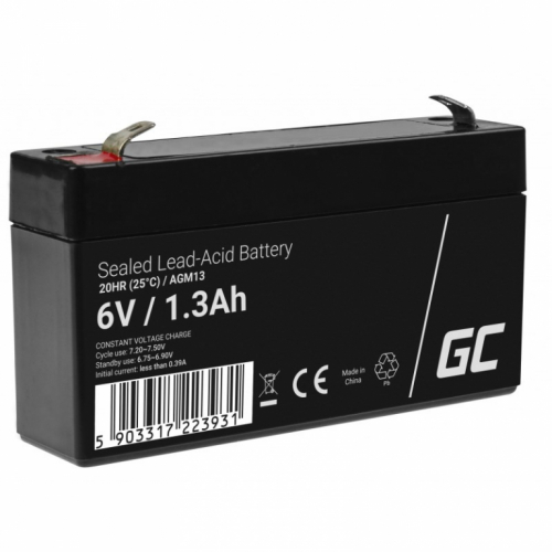 Green Cell AGM13 UPS battery Sealed Lead Acid (VRLA) 6 V 1.3 Ah