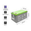 Qoltec Deep cycle gel battery 12V, 200Ah