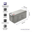 Qoltec AGM battery 12V 200Ah, max. 3000A