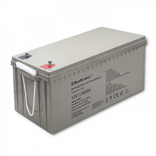 Qoltec AGM battery 12V 200Ah, max. 3000A