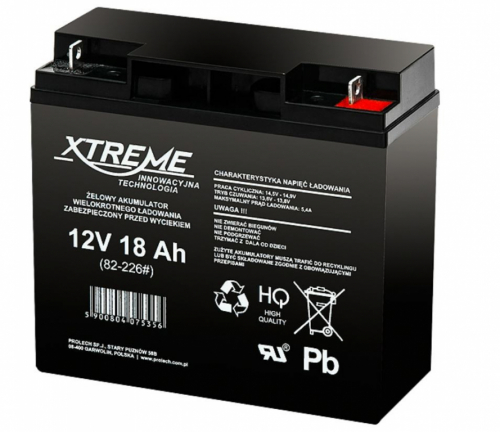 BLOW Gel battery 12V 18Ah XTREME