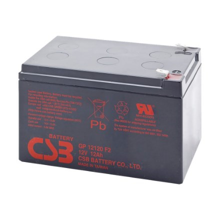 Battery (AGM) CSB 12Ah 12V F2 VRLA (GP12120)