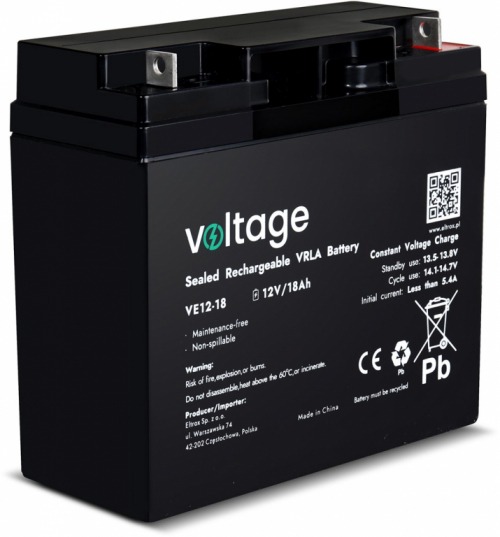 AGM Battery Voltage 12V 18Ah VE12-18