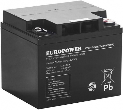 AGM battery EUROPOWER EPS series 12V 42Ah (Lifespan 8-12 years)