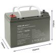 Qoltec AGM battery 12V 36Ah max. 540A