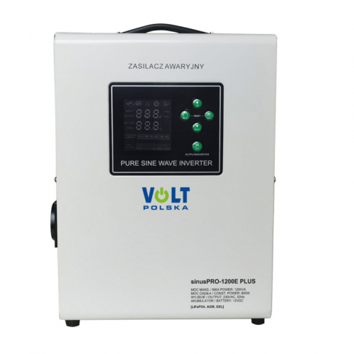 Zasilacz awaryjny SINUS PRO 1200 E PLUS 12/230V (800/1200W) [AGM, GEL, LiFePO4]