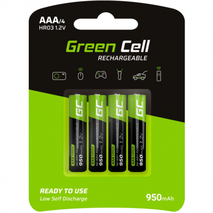 Green Cell Akku 4xAAA HR03 950mAh