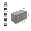 Qoltec AGM battery 12V 7Ah, max. 105A, Securit