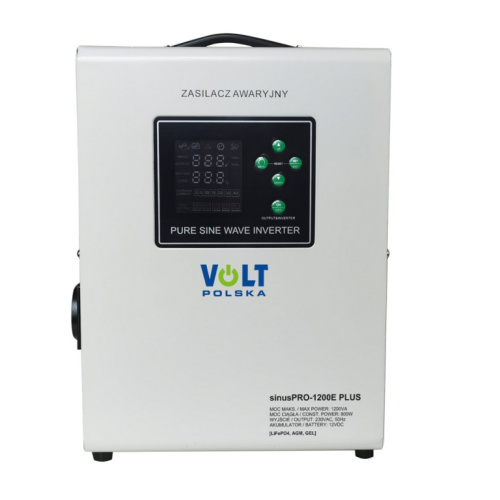 VOLT POLSKA SINUSPRO 1200E PLUS 12V 800/1200W LiFePO4 converter, MENU