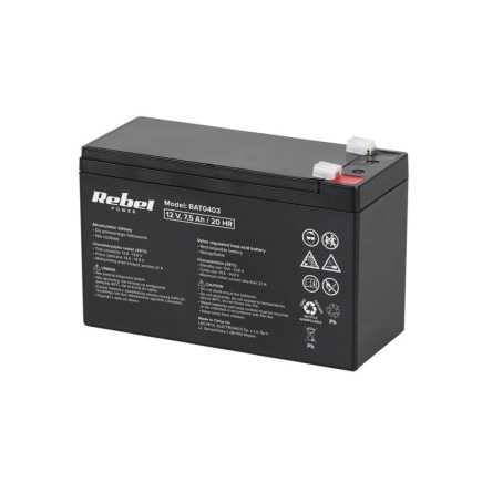 Gel battery Rebel 12V 7.5Ah
