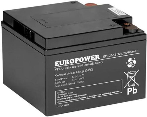 AGM battery EUROPOWER EPS series 12V 28Ah (Service life 8-12 years)