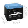 Qoltec 53704 LiFePO4 lithium iron phosphate battery | 12.8V | 50Ah | 640Wh | BMS