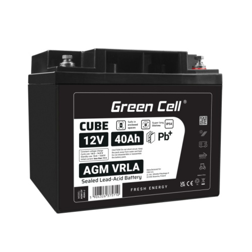 Green Cell Battery AGM VRLA 12V 40Ah IP54