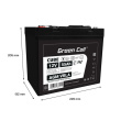 Green Cell Battery AGM VRLA 12V 55Ah IP54