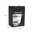 Green Cell Battery AGM VRLA 6V 4Ah IP54