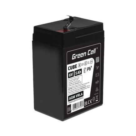 Green Cell Battery AGM VRLA 6V 5Ah IP54