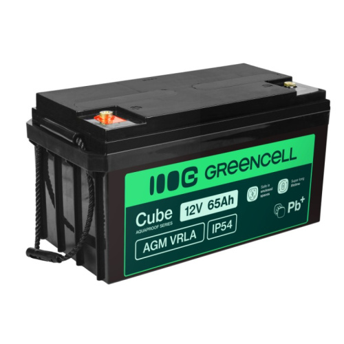 Green Cell Battery AGM VRLA 12V 65Ah IP54