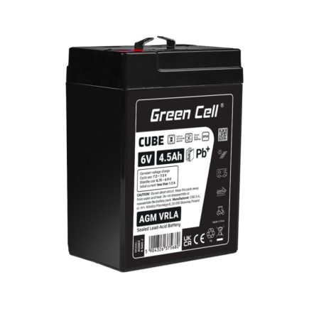 Green Cell Battery AGM VRLA 6V 4,5Ah IP54