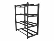 Lanberg Stand for batteries UPS 830X454 2x4(8) black OR01-830454-204-BK