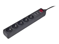 GEMBIRD SPG-5-C-5 surge protector 5 sockets self diagnostic indicator VDE approved german plug power cord 1.5m
