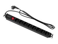 QOLTEC 54471 Power strip for RACK cabinets 1U 16A PDU 8xFRENCH 2m