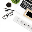Qoltec Power strip 5 sockets, 1.8m, White