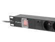 Lanberg Power strip PDU rack 19 inch 1U 16A 6X 230V PL 2m black