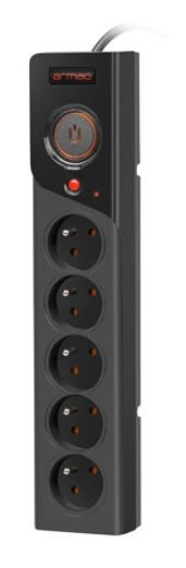 Armac Power strip Z5 3m 5x230V 10A Z5/30/CZ black