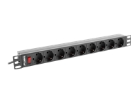 LANBERG power distribution unit PDU 19 1U 16A 9 schuko 3m black