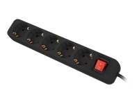 LANBERG Power strip 5x Shuko 1.5m Circuit breaker black