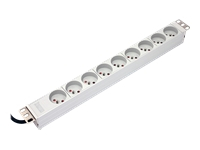 ASM A-19-STRIP-3-IMP PDU outlet strip 19 RACK 9xType E, 1.8m cable with Schuko, aluminium