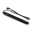Qoltec Power strip for RACK 1U 16A, PDU, 6xSCHUKO, 2m