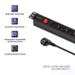 Qoltec Power strip for RACK 1U 16A, PDU, 6xSCHUKO, 2m