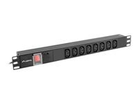 LANBERG power distribution unit PDU 19 1U 16A 8x IEC C13 sockets 2m black C20