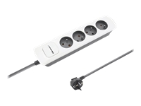 QOLTEC 50295 Power strip 4 sockets 1.8m White grey