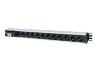 INTELLINET 48.3cm 19i Vertical PDU 12-way with single air switch 3 m power cord Vertical mounting 2.5 mm thickness 1.5 U