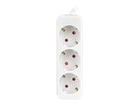 LANBERG Power strip 3x Shuko 1.5m white