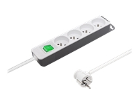 QOLTEC 50288 Power strip 4 sockets 1.8m White-grey