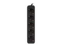 LANBERG Power strip 5x Shuko 3m black