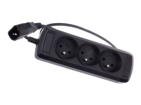 NATEC NSP-0517 Natec Power Strip 3 SOCKETS for UPS System (IEC CONNECTOR) 0.6m, black